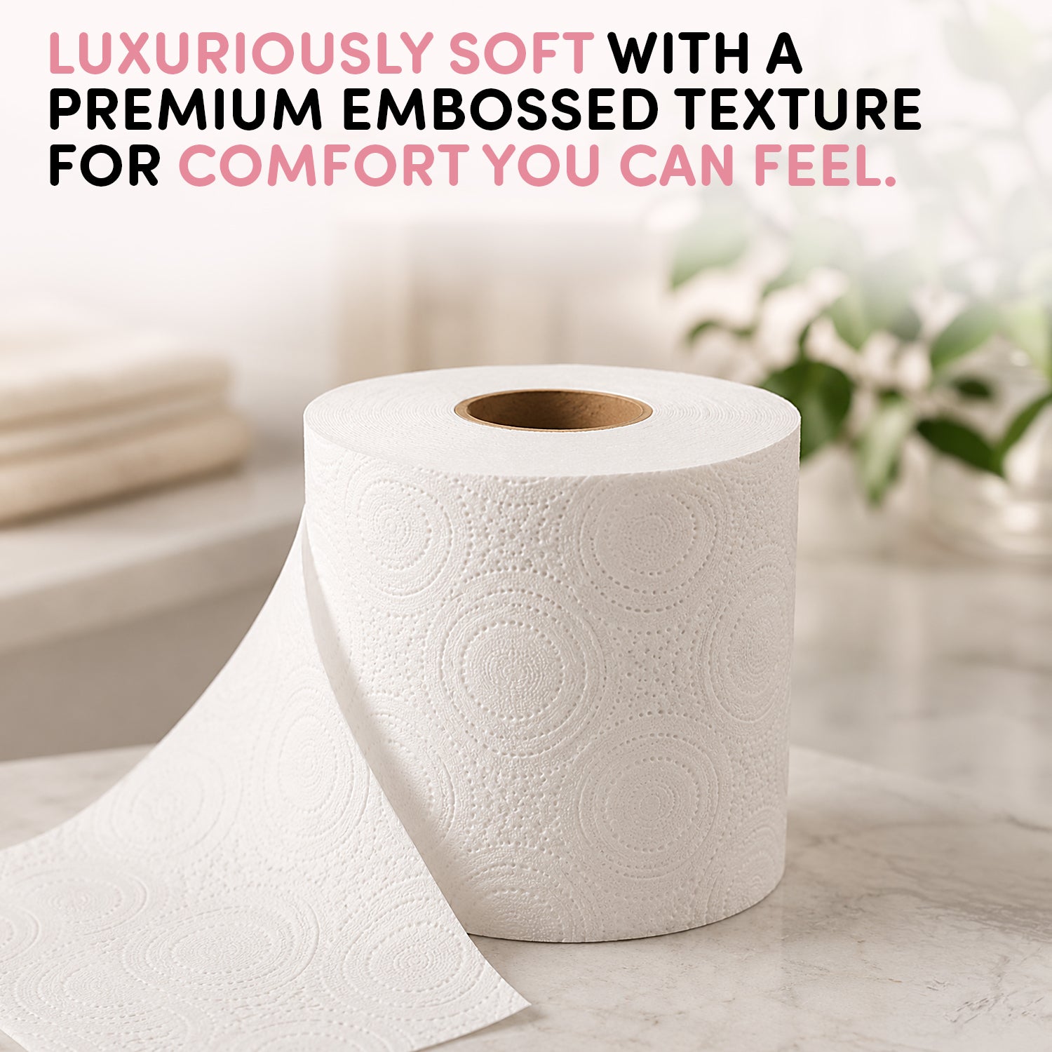 Splesh Quilted Toilet Roll Luxury Vanilla & Marshmallow 3-Ply Soft Toilet Paper, 36 Rolls