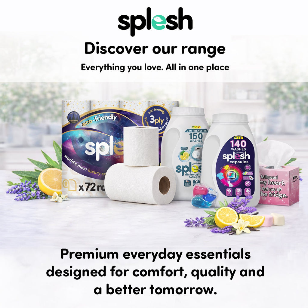 Splesh Toilet Roll Eco-Friendly, Soft & Quilted, Aloe Vera 96 Rolls