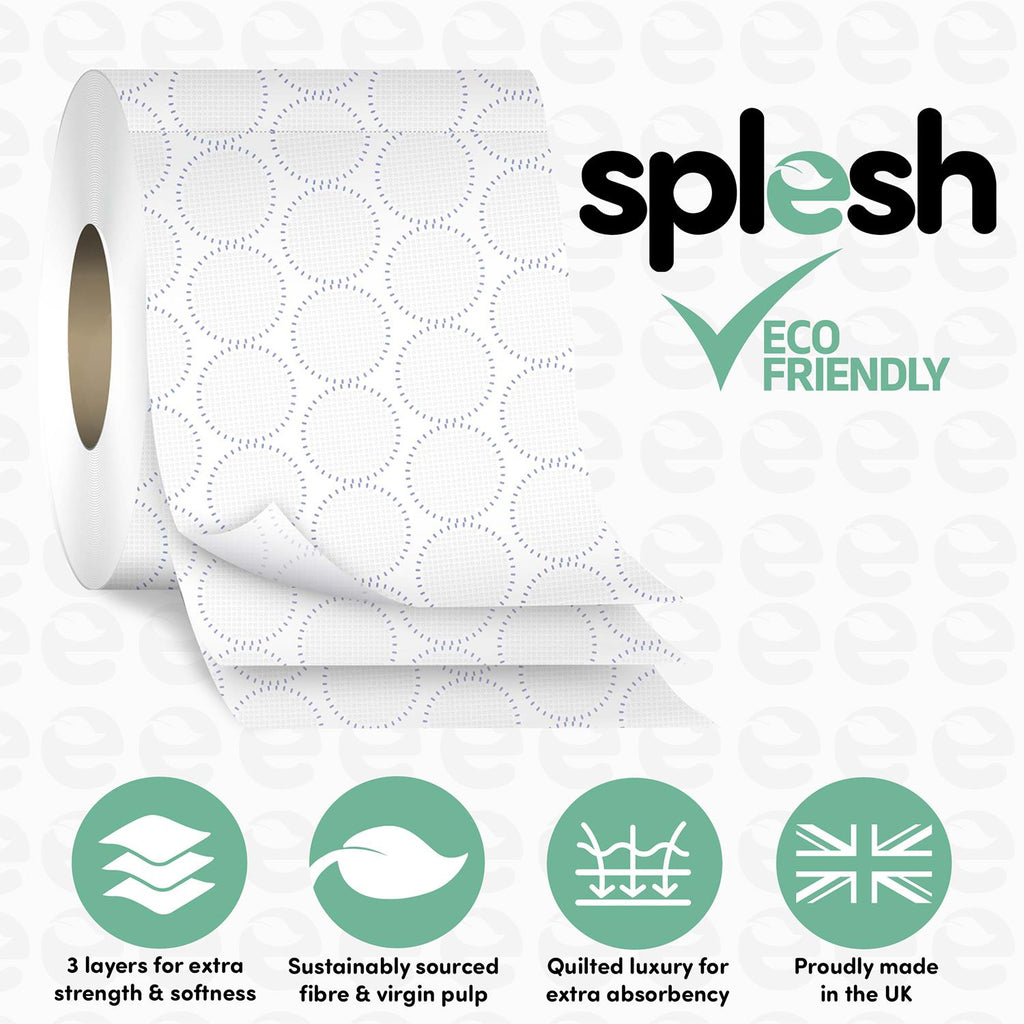 Splesh Soft & Quilted White, Lavender Aloe Vera or Lemon Toilet Tissue 24 Rolls